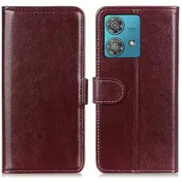 Mtp Products Motorola Edge 40 Neo Pung Taske med Magnetisk Lukning - Brun