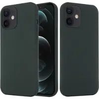 Mtp Products iPhone 12 Mini Liquid Silikone Cover - MagSafe Kompatibel - Mørkegrøn
