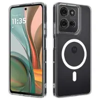 Mtp Products Motorola Moto G75 Hybrid Cover - MagSafe Kompatibel - Gennemsigtig