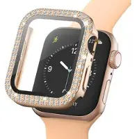 Mtp Products Rhinestone Dekorative Apple Watch SE (2022)/SE/6/5/4 Cover med Skærmbeskyttelse - 40mm - Rødguld