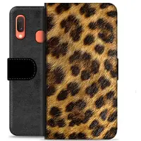 Mtp Products Samsung Galaxy A20e Premium Flip Cover med Pung - Leopard
