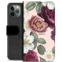 Mtp Products iPhone 11 Pro Premium Flip Cover med Pung - Romantiske Blomster