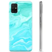 Mtp Products Samsung Galaxy A51 TPU Cover - Blå Marmor