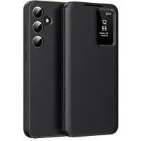 Mtp Products Samsung Galaxy S24+ Smart Clear View Flip etui med kortplads - Sort