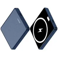 Mtp Products E30 10000mAh Magnetisk Powerbank - 15W Trådløs Opladning, PD + QC 20W Ekstern Batteripakke til Telefoner - Blå
