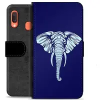 Mtp Products Samsung Galaxy A20e Premium Flip Cover med Pung - Elefant