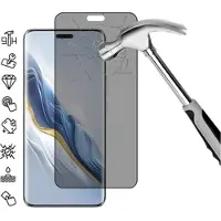 Mtp Products Honor Magic6 Pro Privacy Full Cover Skærmbeskytter Hærdet Glas - Sort Kant