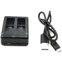 Mtp Products Dobbelt batterioplader til GoPro Hero 9/10/11/12 - Sort
