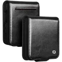 Qialino Samsung Galaxy Z Flip7 Classic Læderpung - Sort