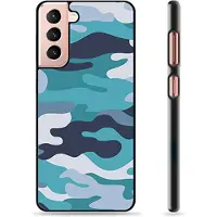 Mtp Products Samsung Galaxy S21 5G Beskyttende Cover - Blå Camouflage