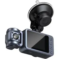 Mtp Products 4K Dual-Lens WiFi Dash Cam med nattesyn og 360 graders drejelig linse
