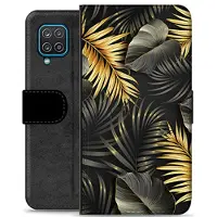 Mtp Products Samsung Galaxy A12 Premium Flip Cover med Pung - Gyldne Blade