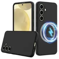 Mtp Products Samsung Galaxy S24 FE Liquid Silikone Cover - MagSafe Kompatibel - Sort