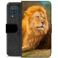 Mtp Products Samsung Galaxy A12 Premium Flip Cover med Pung - Løve