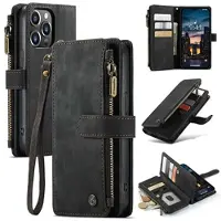 CASEME C30 Multifunktionel iPhone 14 Pro Max Pung - Sort