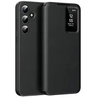 Mtp Products Samsung Galaxy A56 Smart Clear View Flip etui med kortplads - Sort