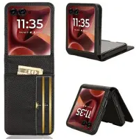 Mtp Products Motorola Razr 60 Ultra/70 Ultra FlexCard kulfiberetui med kortholdere - sort