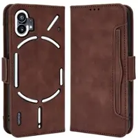 Mtp Products Nothing Phone (1) Pung Cover med Kortholder - Brun