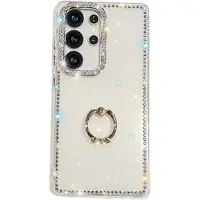 Mtp Products Samsung Galaxy S25 Ultra CrystalGlow Hybrid Cover med Ringholder - Hvid