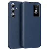 Mtp Products Samsung Galaxy A55 Smart Clear View Flip etui med kortplads - Safir