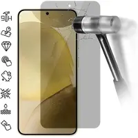 Mtp Products Samsung Galaxy S25 Privacy Skærmbeskyttelse Hærdet Glas - 9H