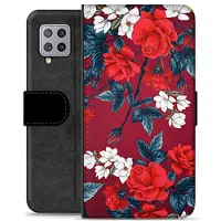 Mtp Products Samsung Galaxy A42 5G Premium Flip Cover med Pung - Vintage Blomster