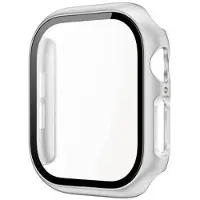 Mtp Products Apple Watch Series 11/10 Plastikcover med Skærmbeskyttelse Hærdet Glas - 46mm - Sølv