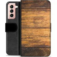 Mtp Products Samsung Galaxy S21 5G Premium Flip Cover med Pung - Træ