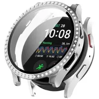 Mtp Products Samsung Galaxy Watch7 Rhinestone Dekorative Cover med Skærmbeskyttelse - 44mm - Sølv