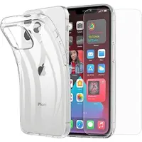 Saii iPhone 15 Pro Max 2-i-1 TPU Cover & Hærdet Glas