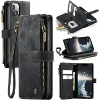 CASEME iPhone 15 C30 Multifunktionel Pung - Sort