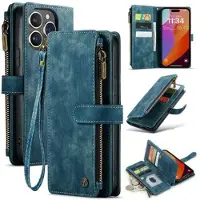 CASEME iPhone 16 Pro Max C30 Multifunktionel Pung - Blå