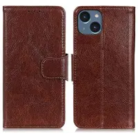 Mtp Products iPhone 15 Elegant Series Pung med Stativfunktion - Brun