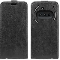 Mtp Products Nothing Phone (3a) Vertikal Flip Taske med Kortholder - Sort
