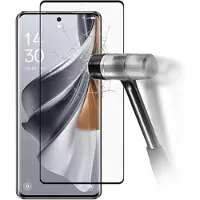 Mtp Products Oppo Reno10 Full Cover Skærmbeskyttelse Hærdet Glas - 9H - Sort Kant