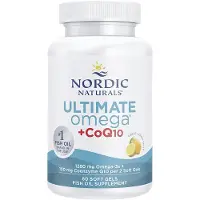 Nordic Naturals , Ultimate Omega + CoQ10, Lemon, 60 Bløde Gelkapsler
