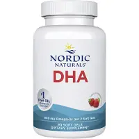 Nordic Naturals , DHA, Jordbær, 90 Mygge