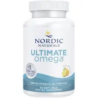 Nordic Naturals Ultimate Omega 1280 mg Citron-smag - 60 bløde gelkapsler, vildtfangede sardiner og ansjoser, støtter hjerte og hjerne