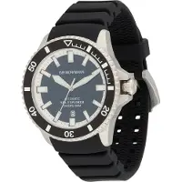Emporio Armani Analogt ur marin / sort / sølv