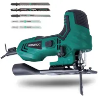 Vonroc Stiksav - 550W | Ergonomisk greb | Inkl. Tilbehør og savklinge 5 stk.