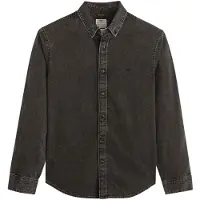Levi's Levi'stil mænd. A7210-0038 Authentic Button Down skjorte sort (L), Casual, Bomuld, Lange ærmer