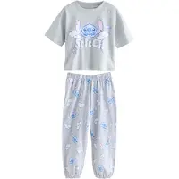 Next Nattøj 'Disney Lilo and Stitch' royalblå / lyseblå / lysegrå / hvid