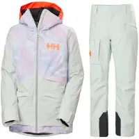 Helly Hansen Powchaser 2.0, skijakke, dame, lysegrøn/lyselilla