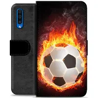Mtp Products Samsung Galaxy A50 Premium Flip Cover med Pung - Fodbold Flamme