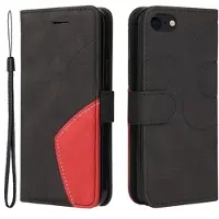 Mtp Products Bi-Color Series iPhone 7/8/SE (2020)/SE (2022) Etui med Pung - Sort