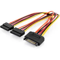 Assmann - Strøm-splitter - SATA strøm (han) til SATA strøm (hun) - 30 cm - forskellig