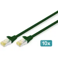 Digitus CAT 6A S/FTP PATCH CORD10P AWG 26/7 3 M 10 PIECES GREEN