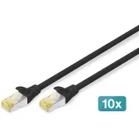 Digitus CAT 6A S/FTP PATCH CORD10P AWG 26/7 1 M 10 PIECES BLACK