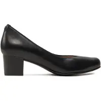 Caprice Pumps, black, made of Leather with Block heel, Size 37
