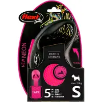 Flexi Udtrækkelig Snor Ny Neon - Pink - S
